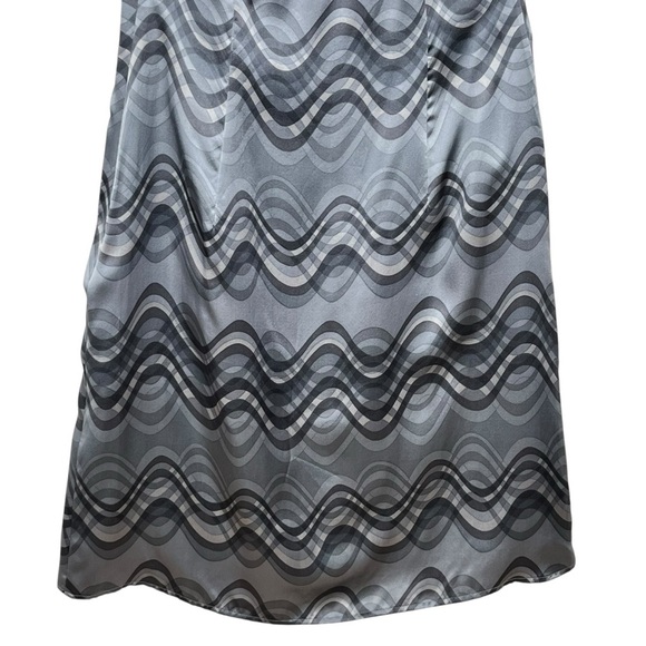 Vintage 90’s Y2K The Limited Silk Grey 100% Silk Patterned Dress Size 6 - Picture 7 of 14